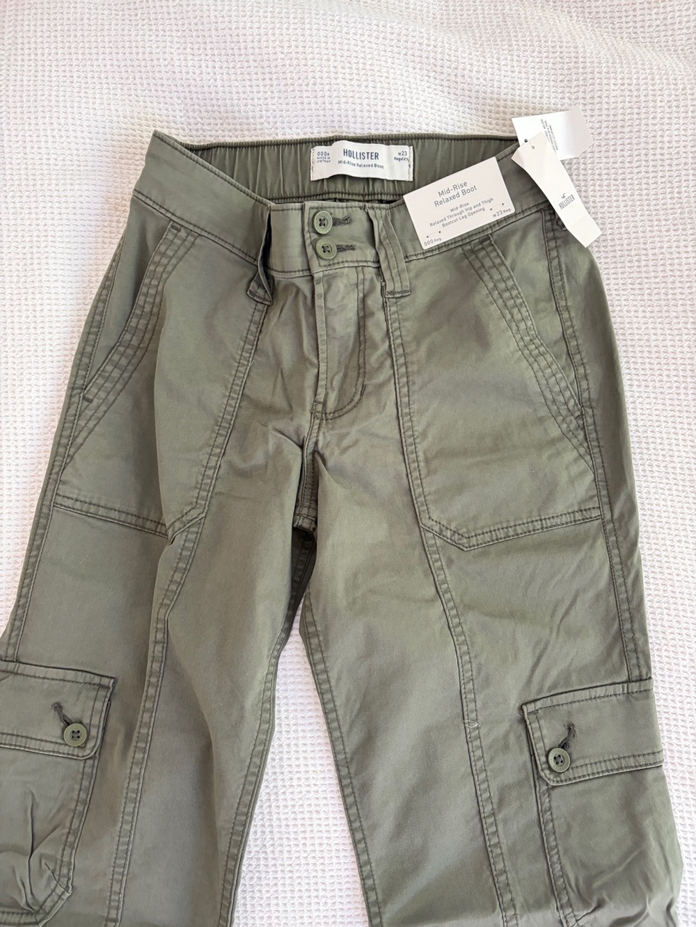 Hollister Green Cargo Pants